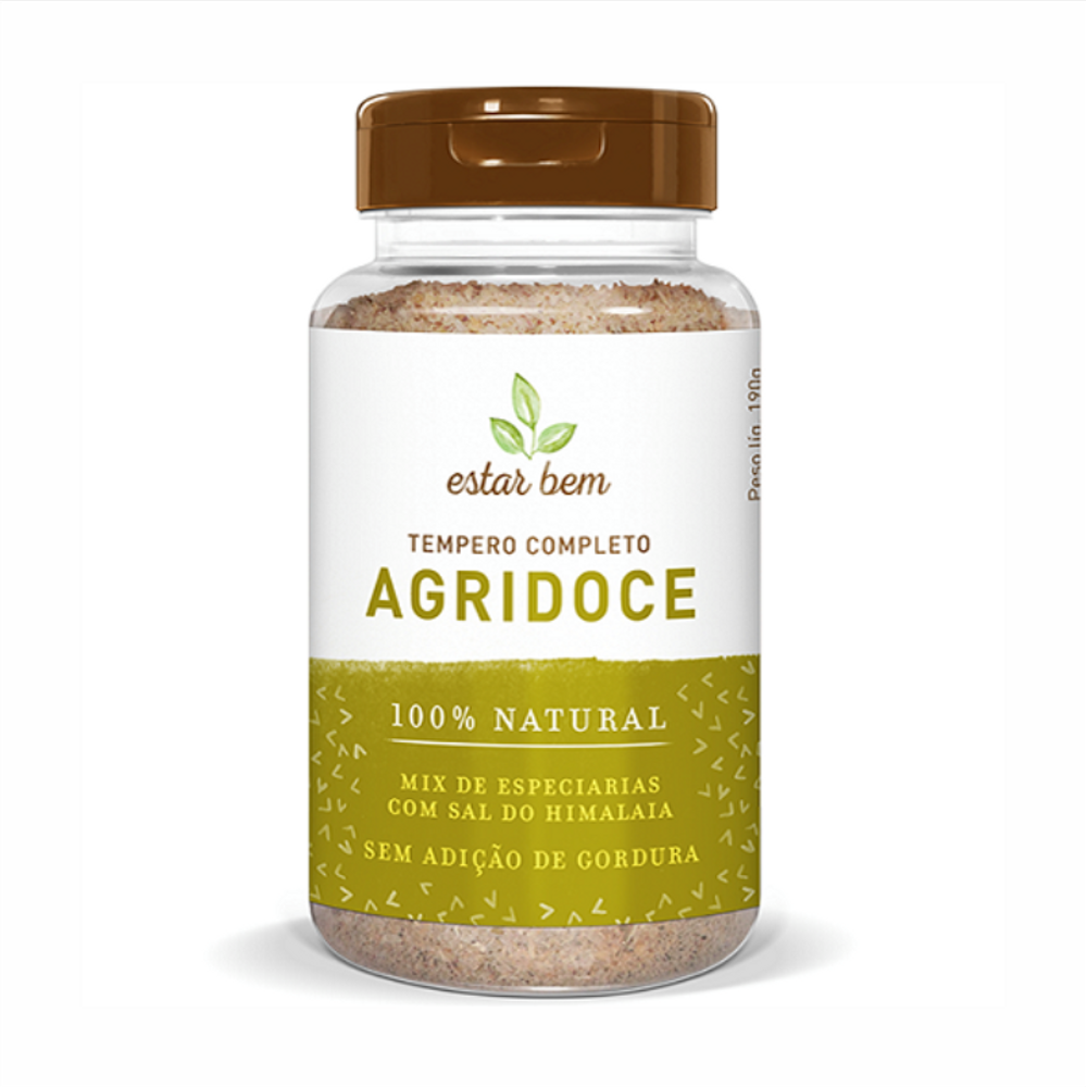 Kit 6X: Tempero Completo Agridoce Estar Bem 190g