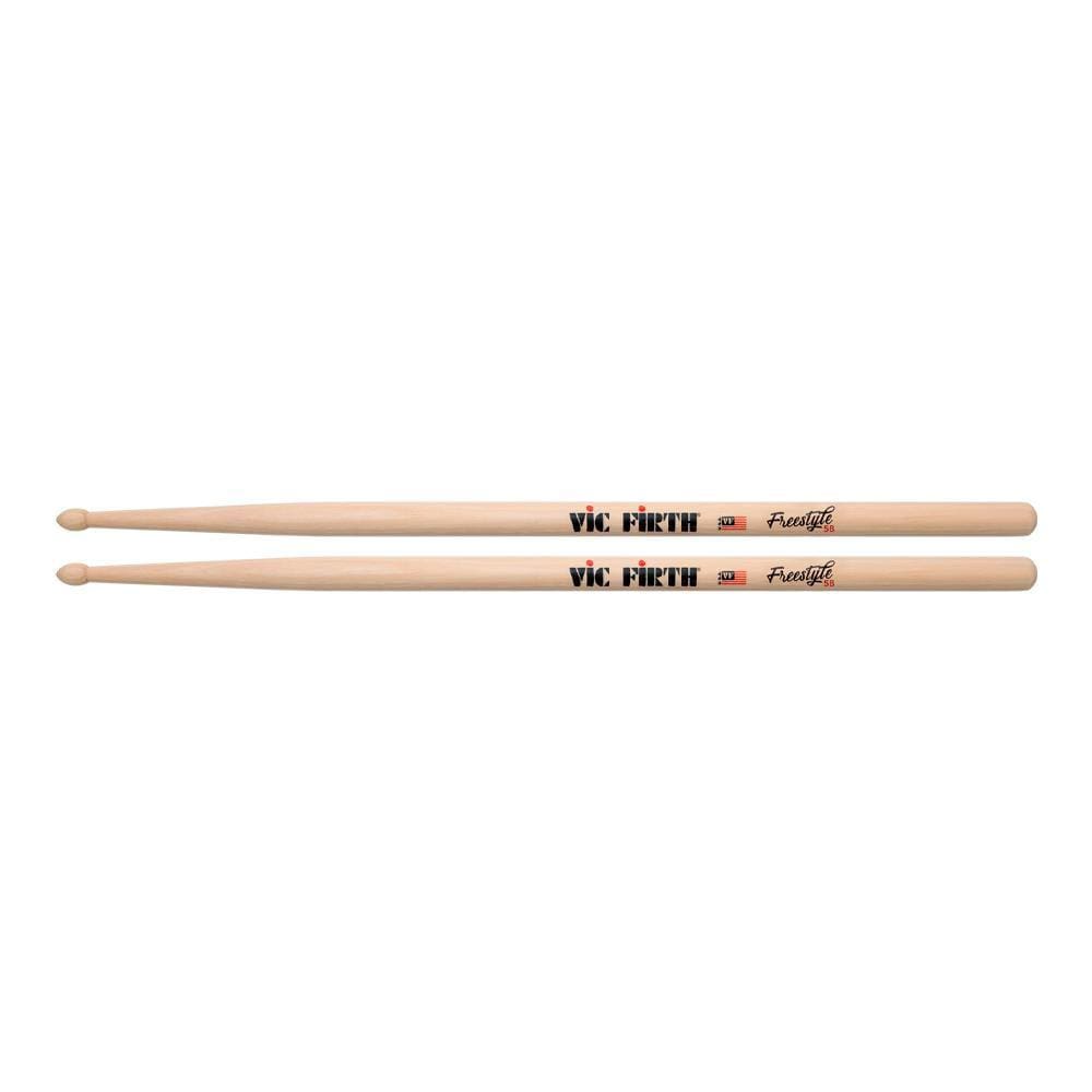 Baqueta 5B Hickory Vic Firth FS5B Freestyle Ponta Madeira
