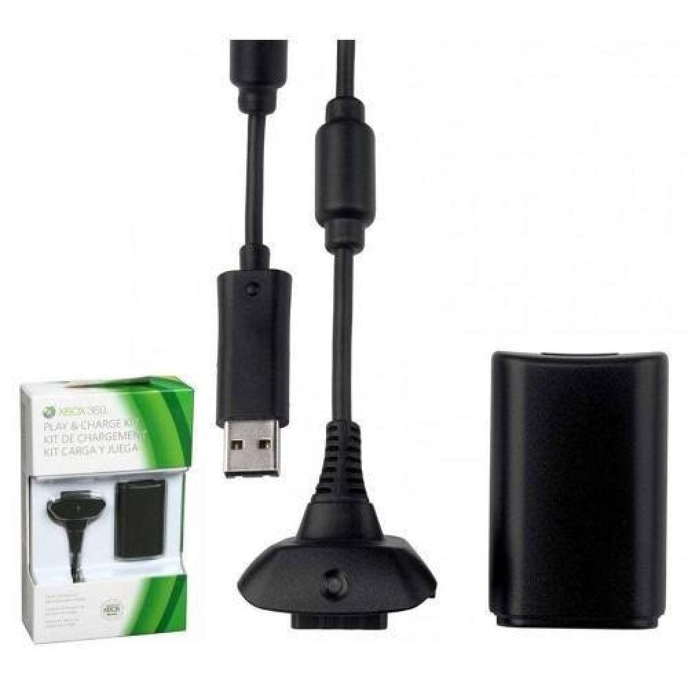 Bateria Recarregável + Cabo Usb P/ Controle Xbox 360