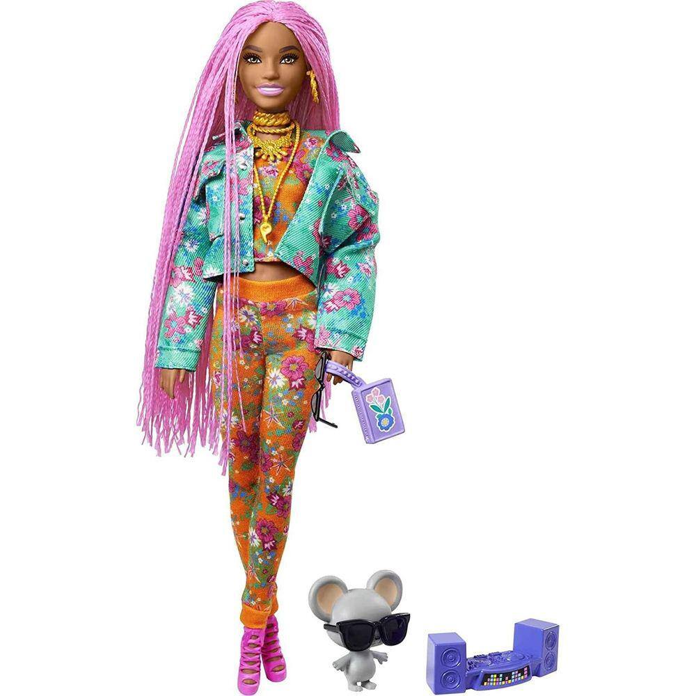 Boneca Barbie Extra Busto Moda Maquiar Fala 12 Frases Mattel