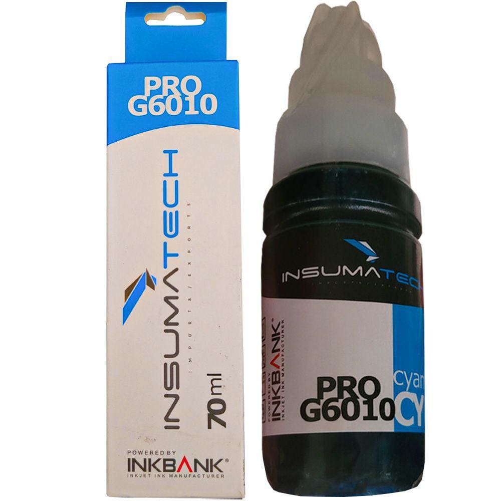 Refil de Tinta Compatível com Canon Insumatech Pro G6010 Corante Azul 70 ml