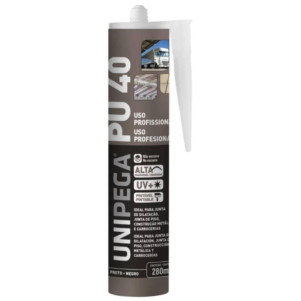 Adesivo Selante Unipega PU40, Preto, 280ml