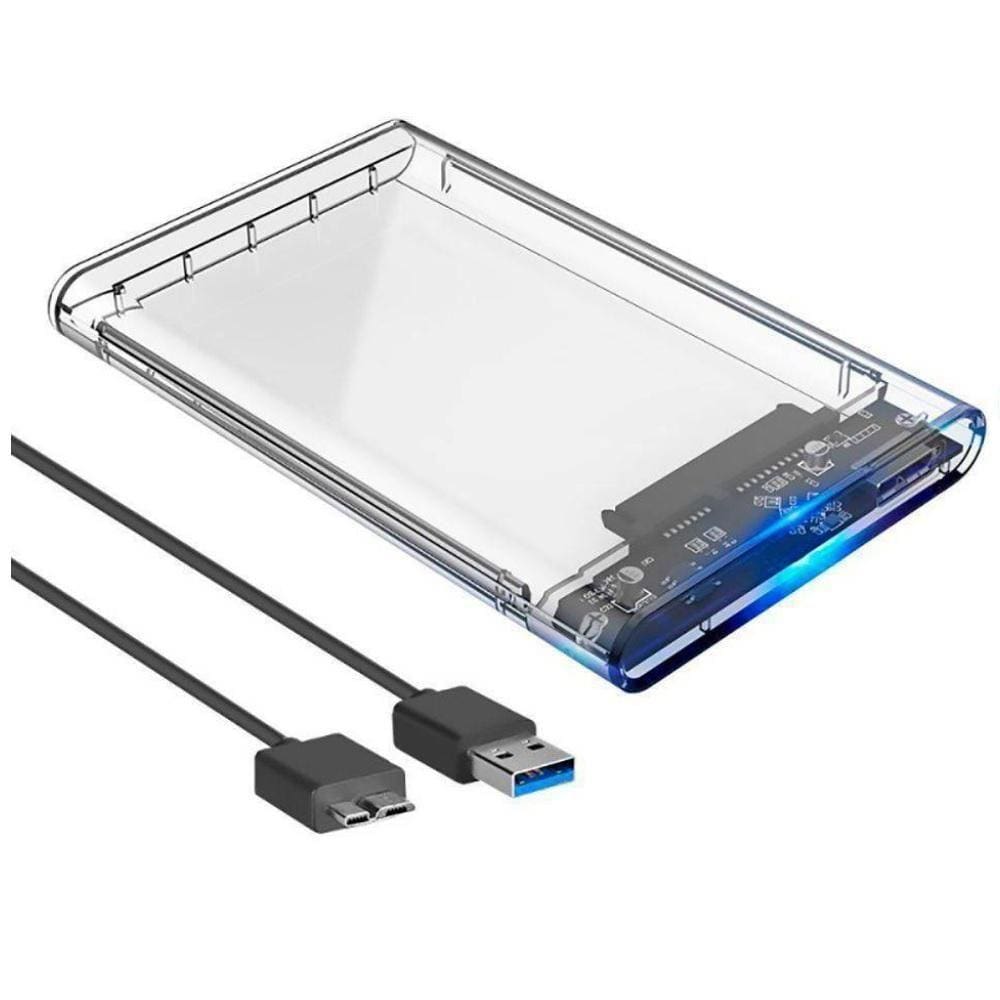 Case Transparente Para Hd Sata 2.5" Hhd Ou Ssd Usb 3.0