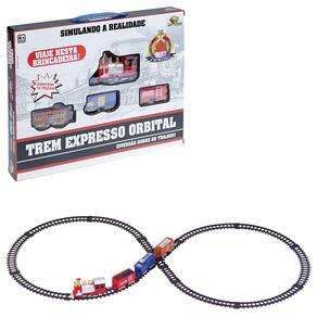 Pista de trem de brinquedo extra, extra