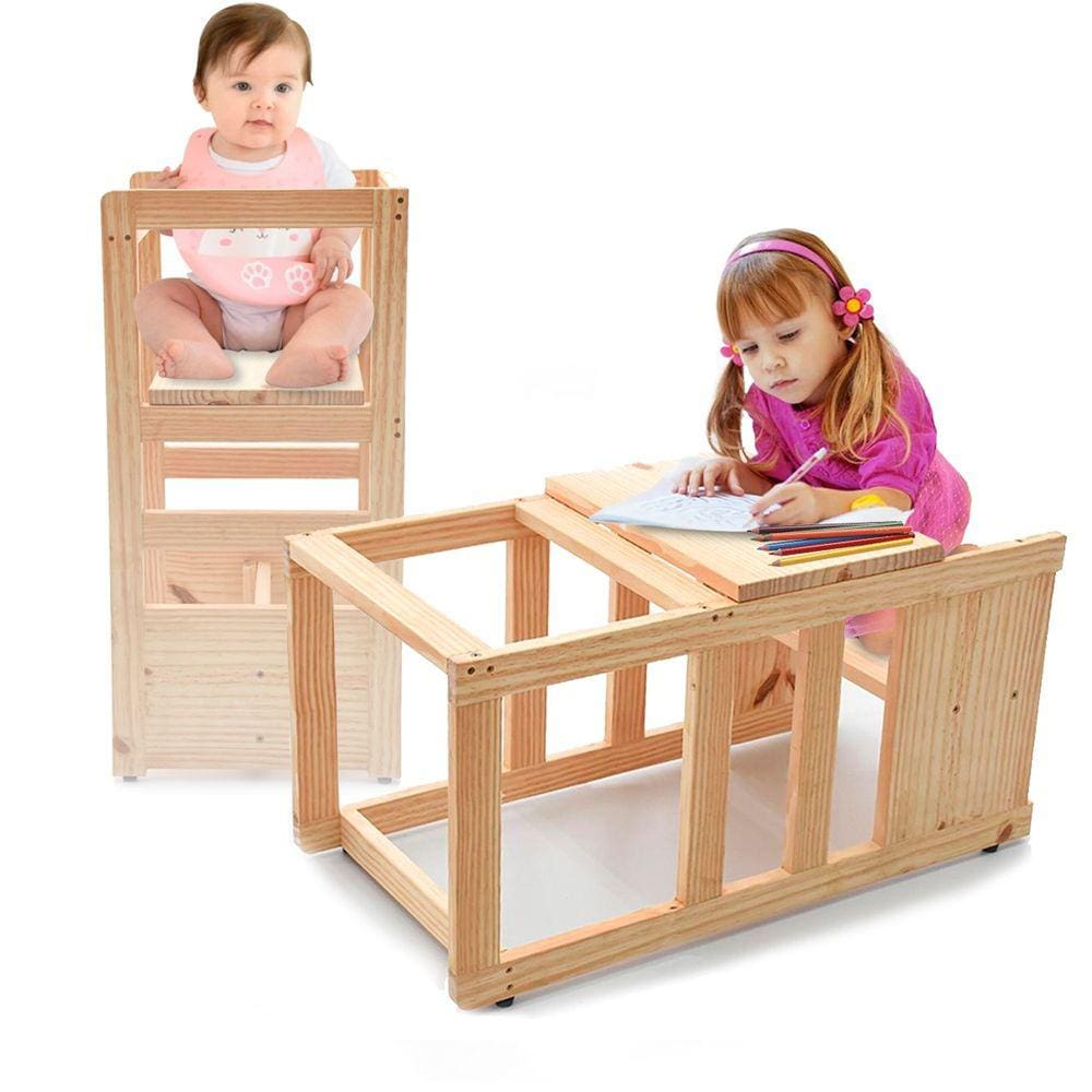 Torre De Aprendizagem Montessoriana Regulavel 4x1 Premium