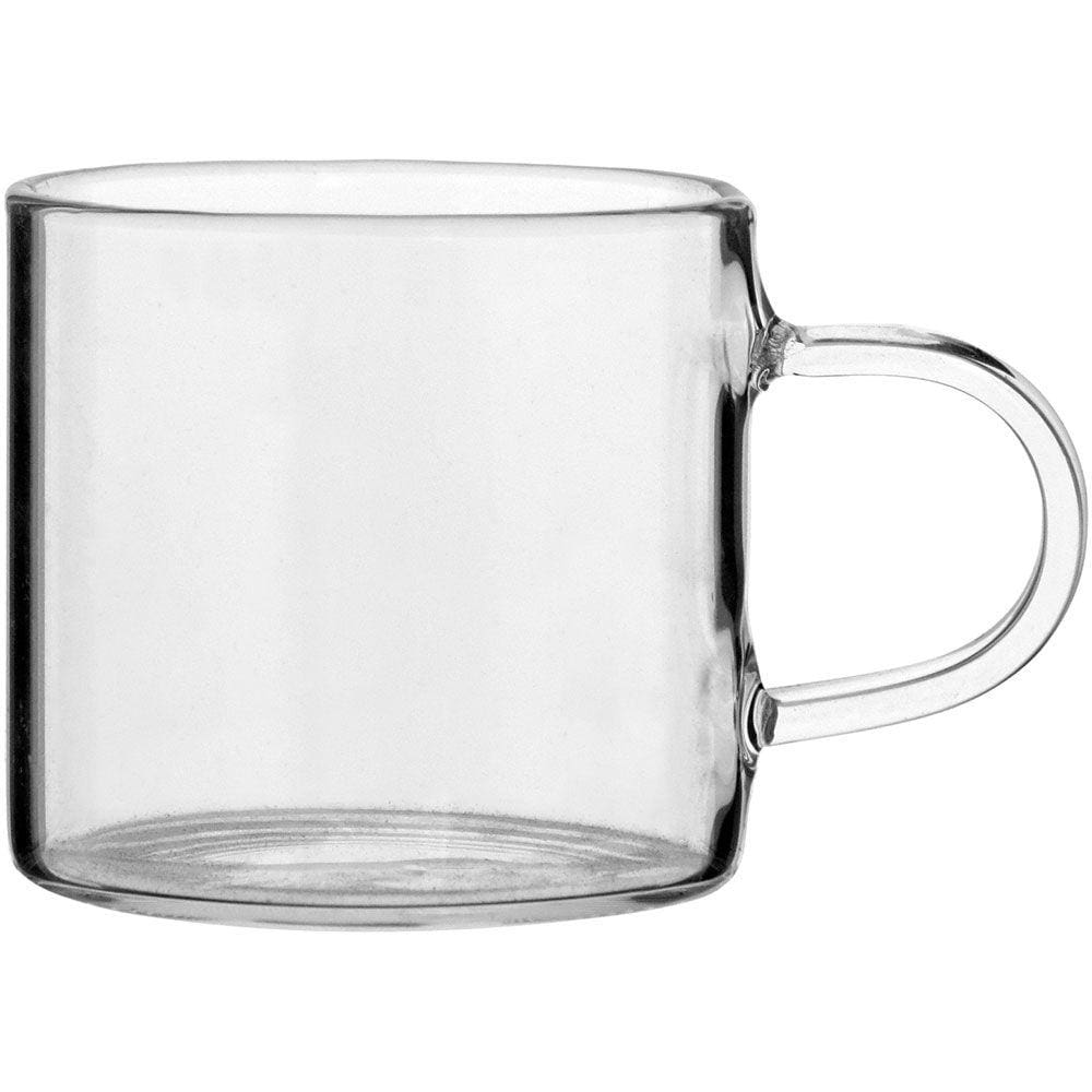 CLEAR XÍCARA CAFÉ 5x5x8cm 75ml BOROSILICATO TRANSP 6PÇ