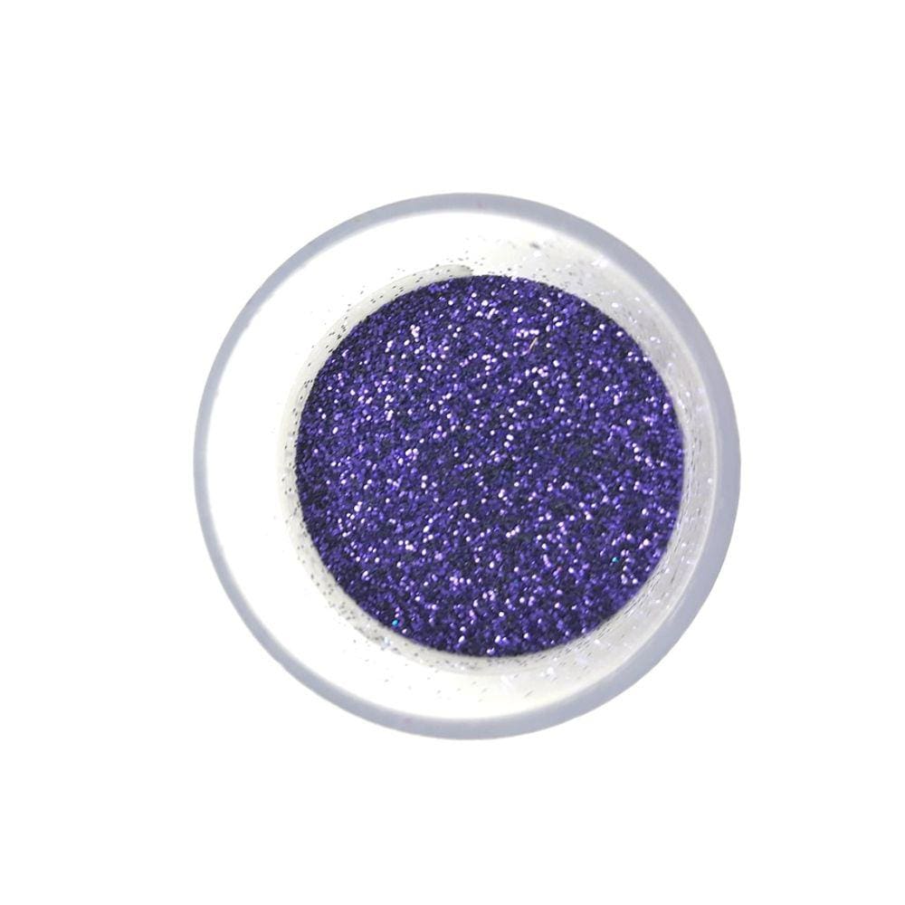 Gliter em Pó Maquiagem e unhas cor Roxo extra fino 10 gr