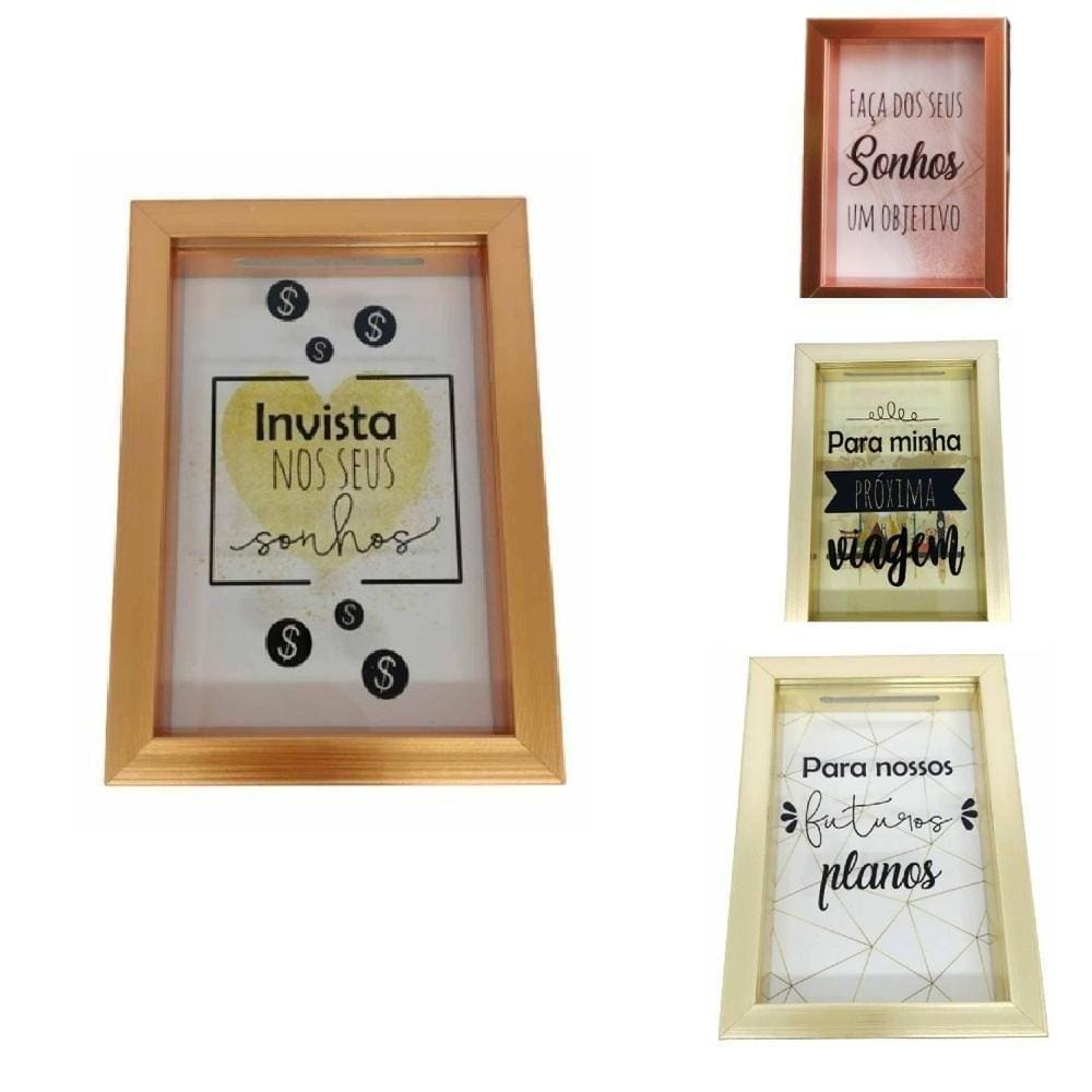 Quadro Cofre Sonhos Rose Gold Modelo 1 Rose Gold
