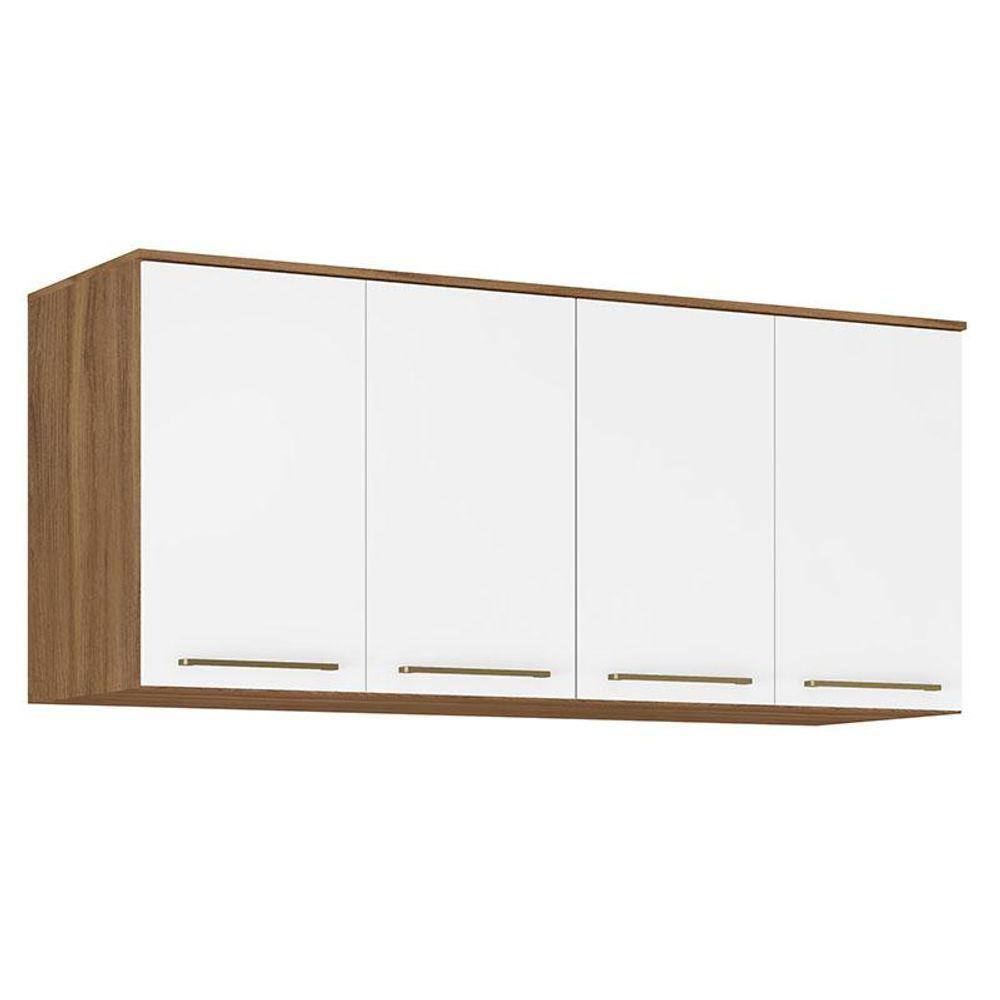 Armário 4 Portas Ponte Casal Irlanda 71190k Amêndola Branco - Demartêz