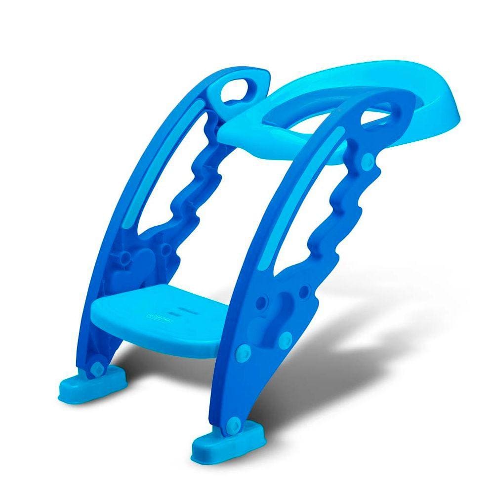 Troninho Redutor De Assento Step Potty Infantil Com Escada Para Vaso Sanitário Azul Multikids Baby