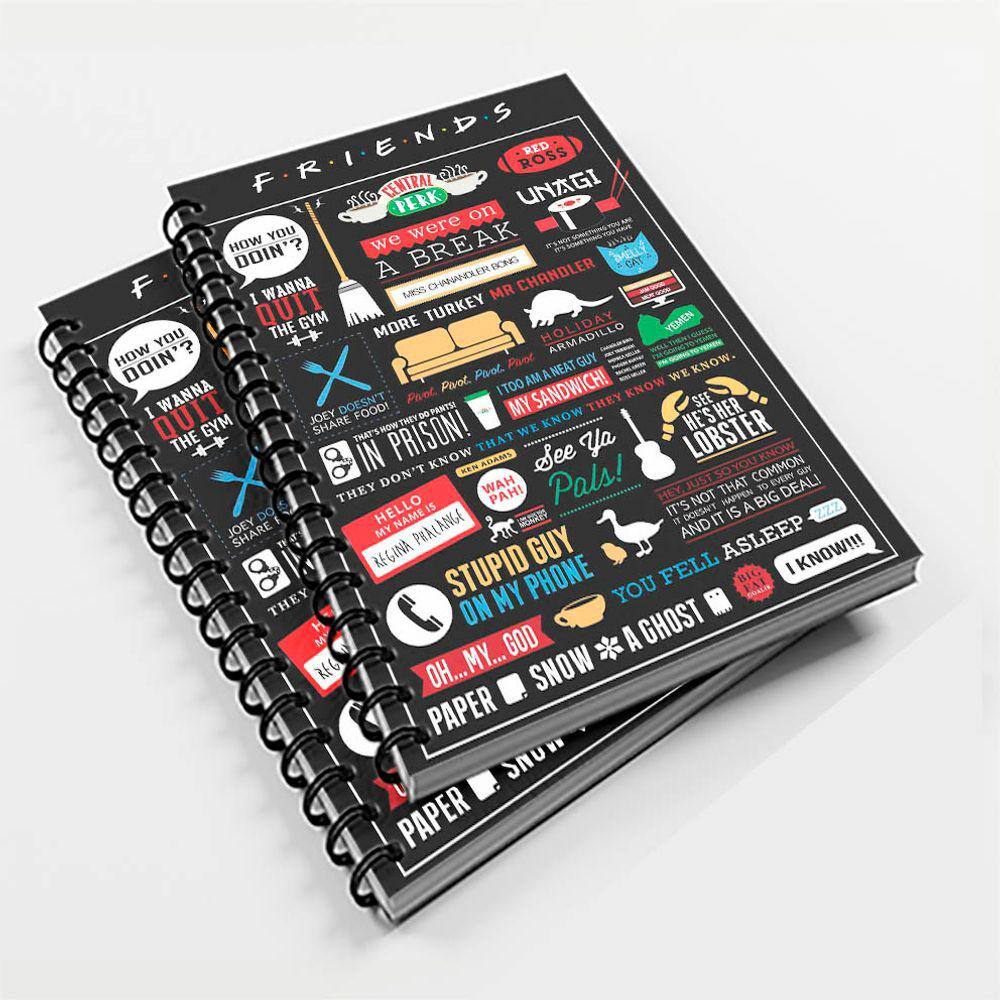 Caderno Universitário 96 Fls Serie Friends Mod. 01