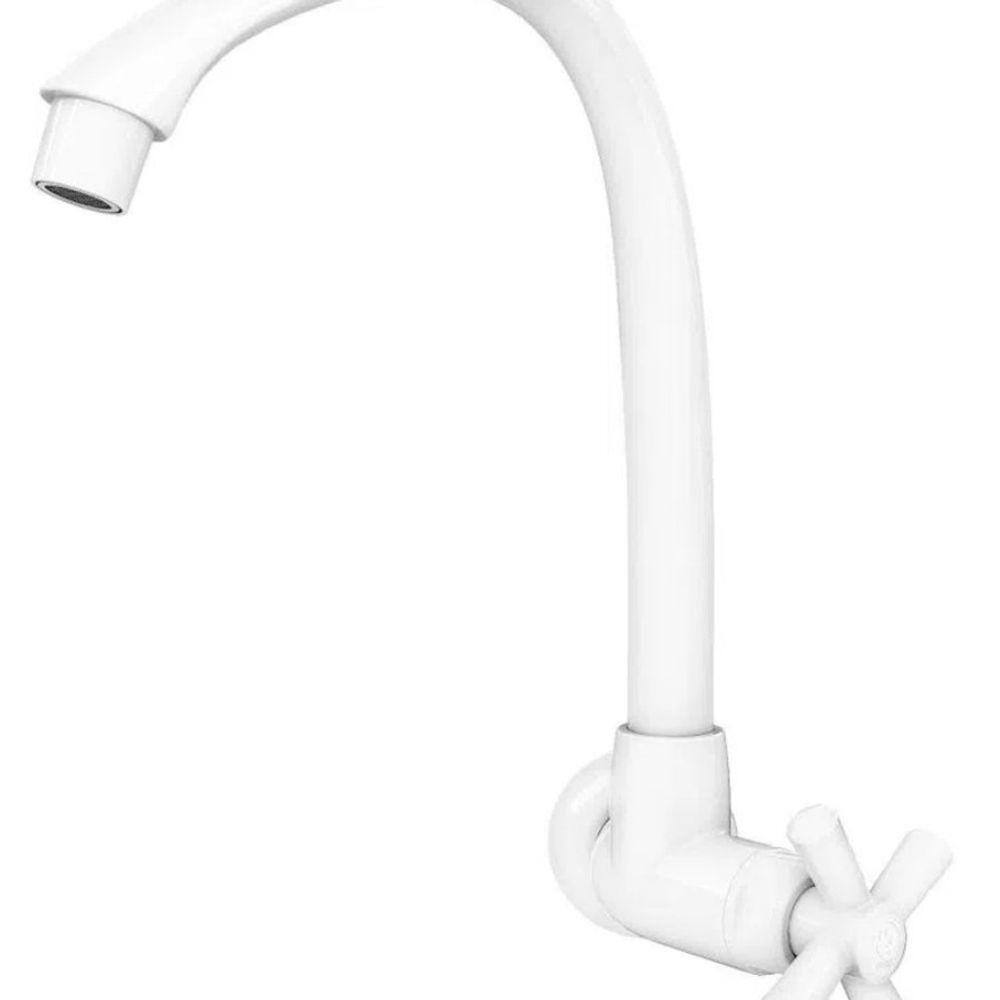 Torneira Para Cozinha Branca Parede Cross - Tigre