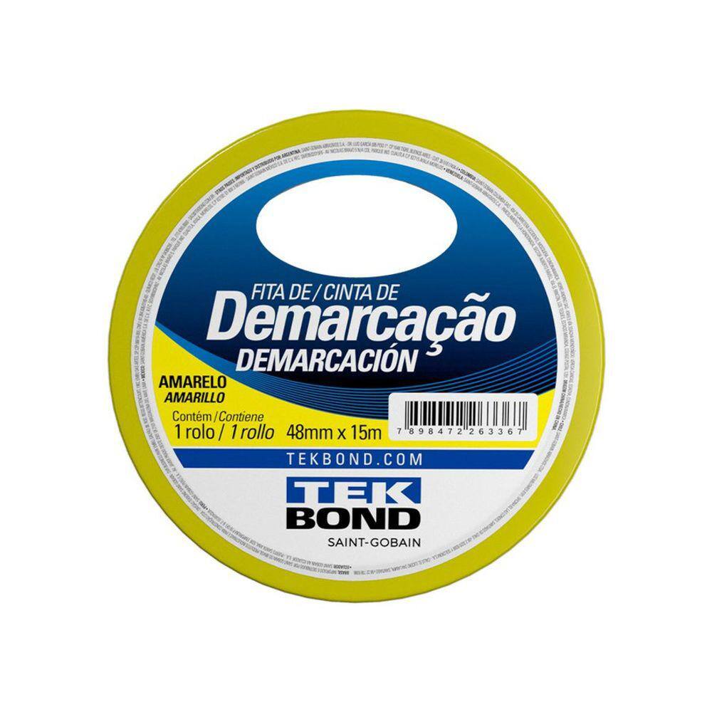 Fita De Demarcacao Amarela 48mmx15m - Tekbond