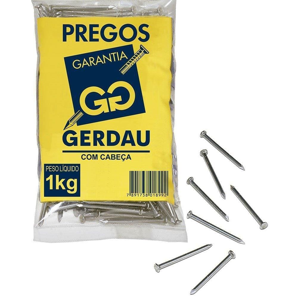 Prego Gerdau com Cabeça 15x27 1kg - Embalagem com 20 Unidades