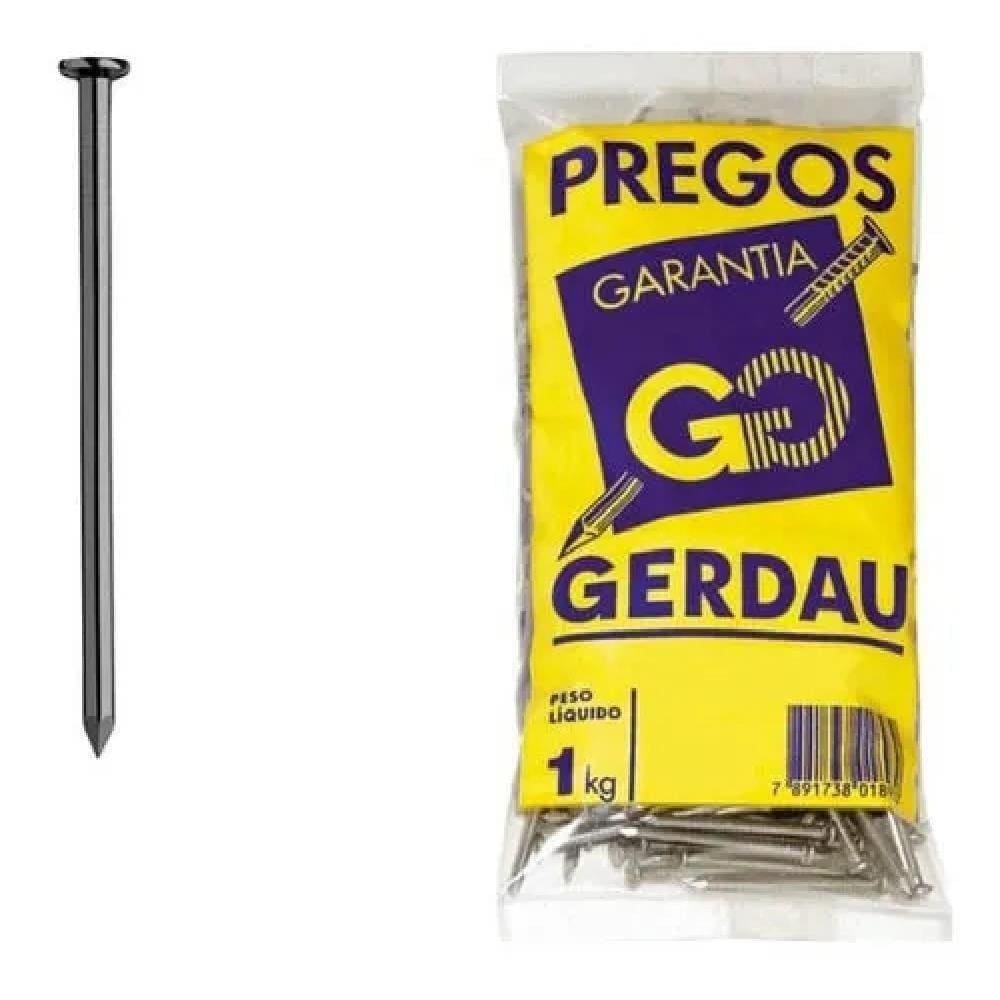 Prego Gerdau com Cabeça 14x18 1kg - Embalagem com 20 Unidades