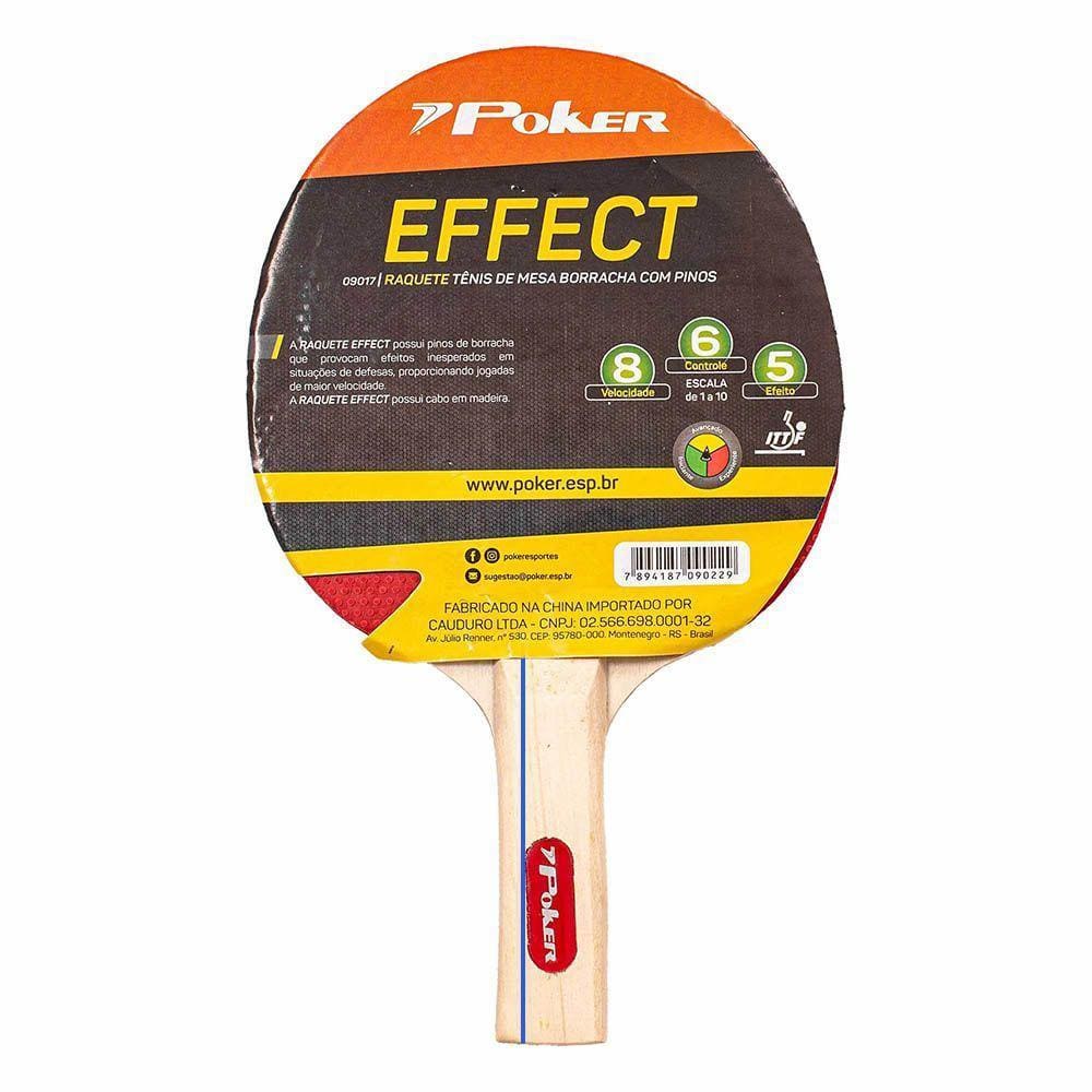 Raquete Tenis De Mesa Effect 09017-00 - Vermelho/Preto U