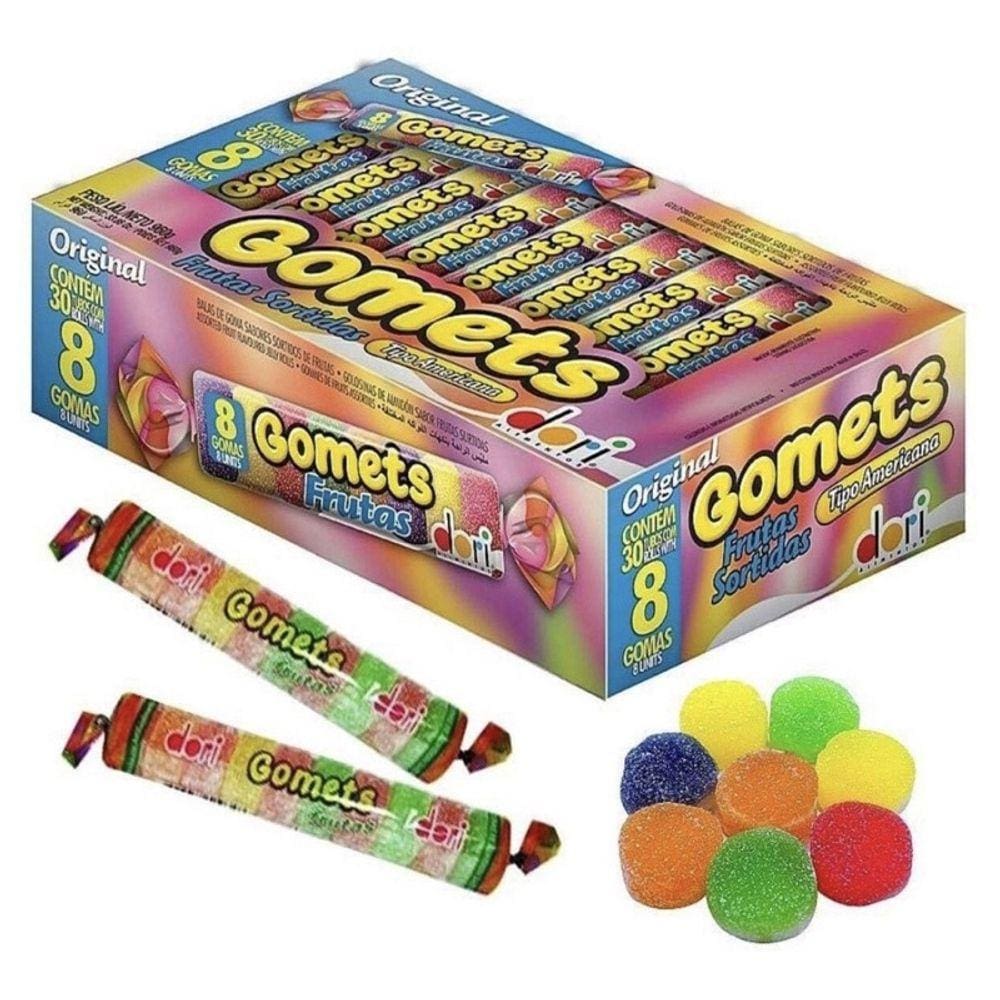 Bala de Goma Tudo Gomets Frutas Caixa C/30unid - 960g