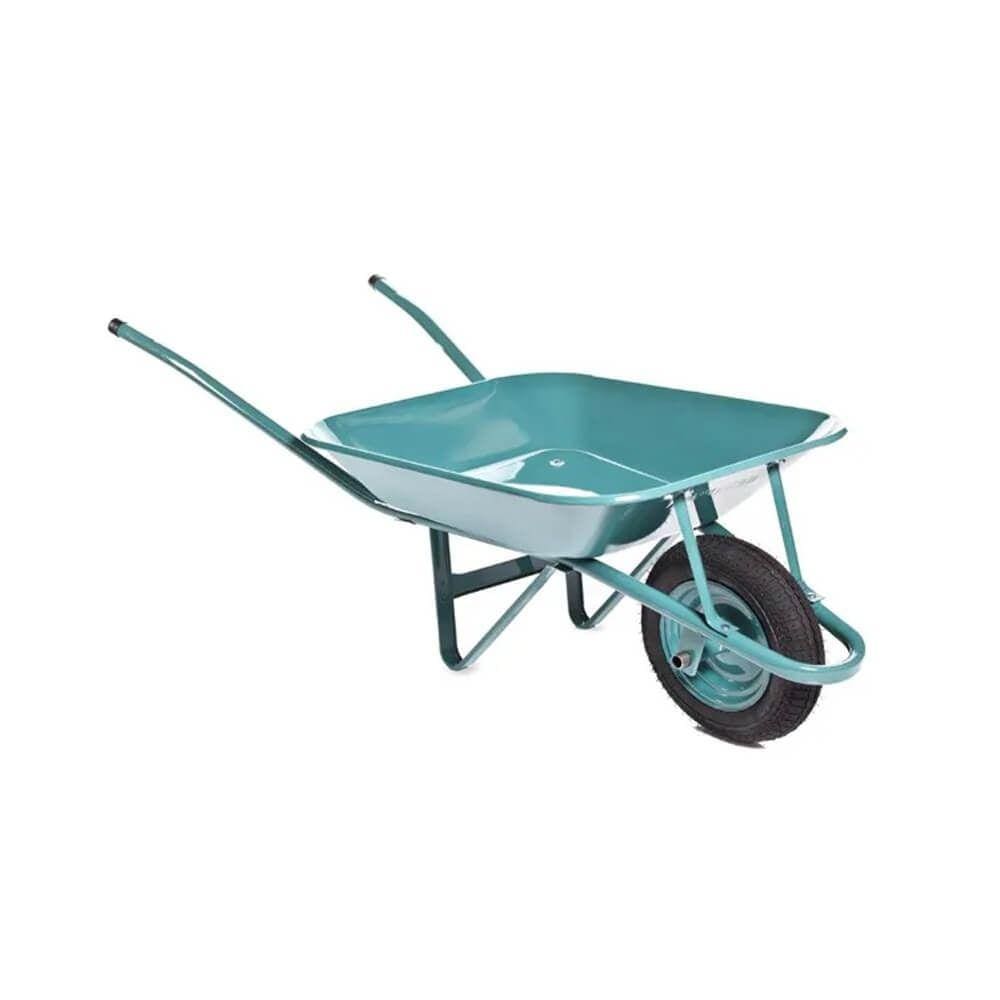 Carrinho De Mão(Carriola) - Pneu Câmara C/ Rolete - Azul - Metalpama