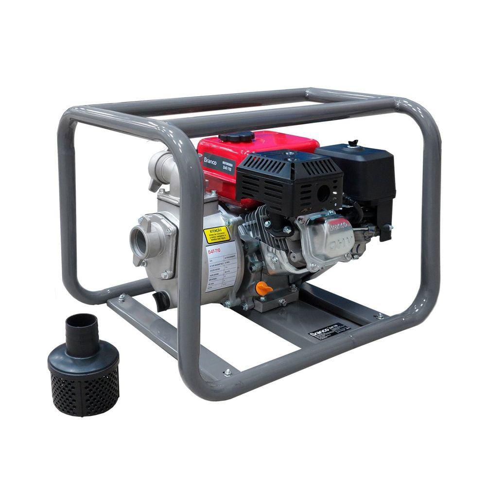 Motobomba B4T 710 5,5 CV Gasolina Autoescorvante Partida Manual Branco