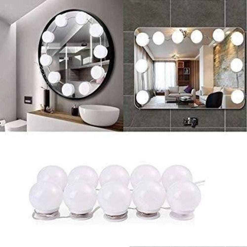 Lâmpada Iluminação Camarim Arandela Colante 3 Cores 10 Leds