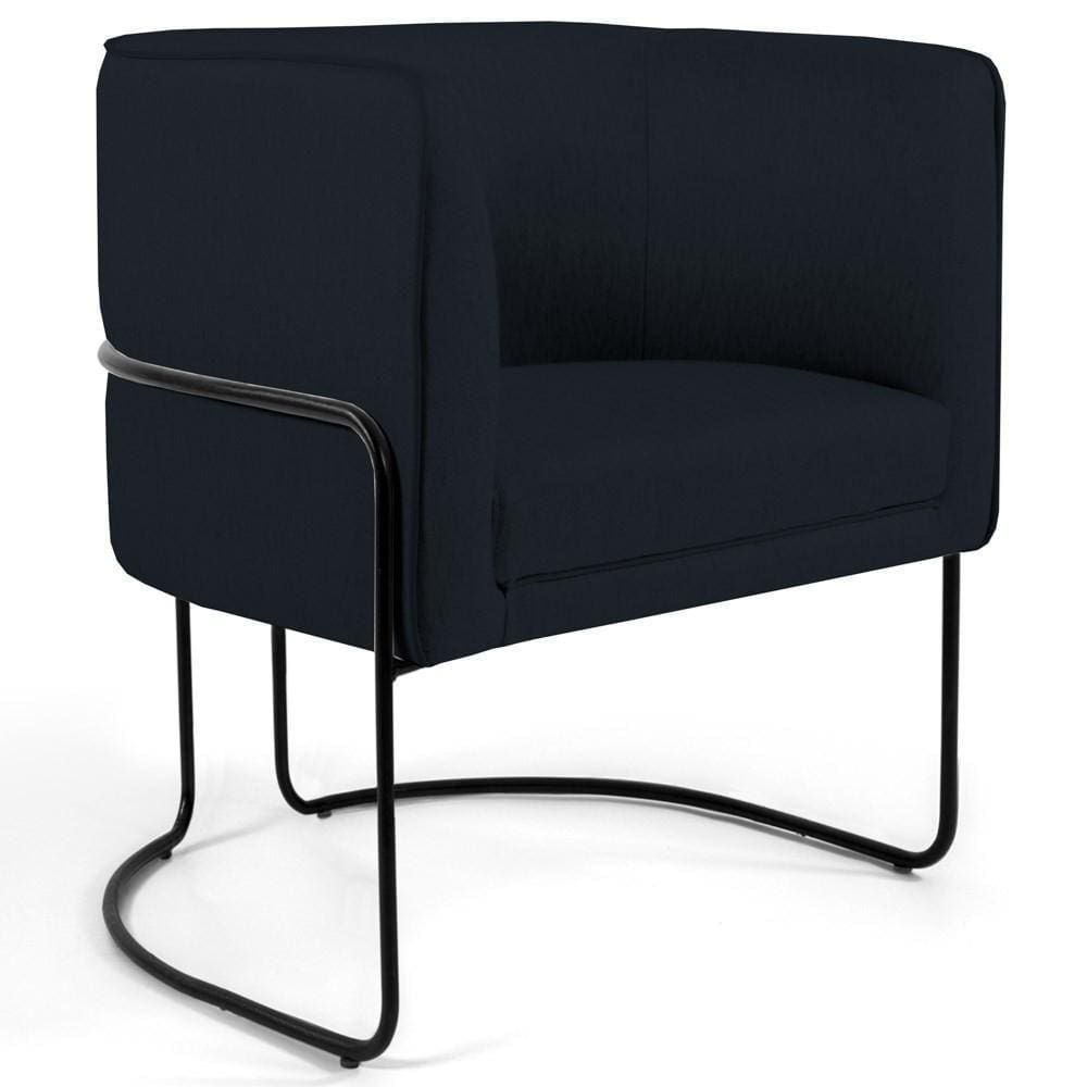 Poltrona Base Aço Betina C-05 Corano Preto