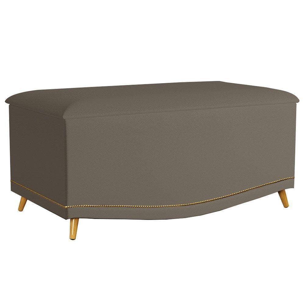 Calçadeira Baú Solteiro 90Cm Corano Areia
