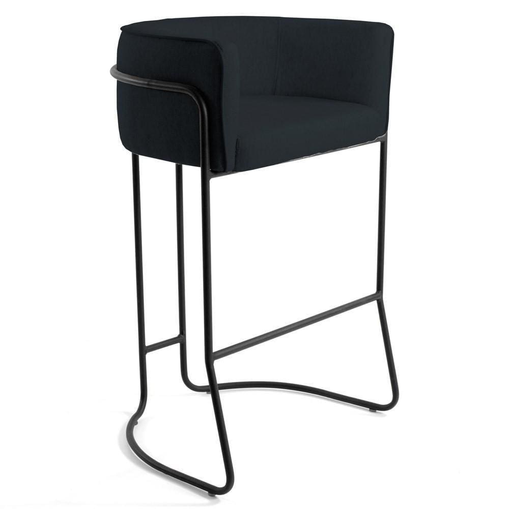 Banqueta Base Aço Preto Betina C-05Ano Black