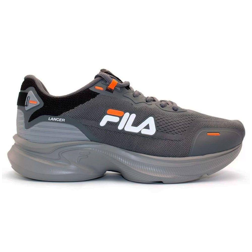 Tênis Fila Lancer Masculino - Cinza-Laranja
