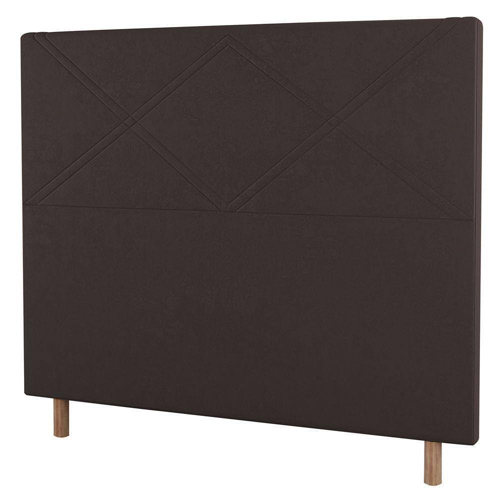 Cabeceira Cama Box Casal King Size Cairo 195cm Marrom