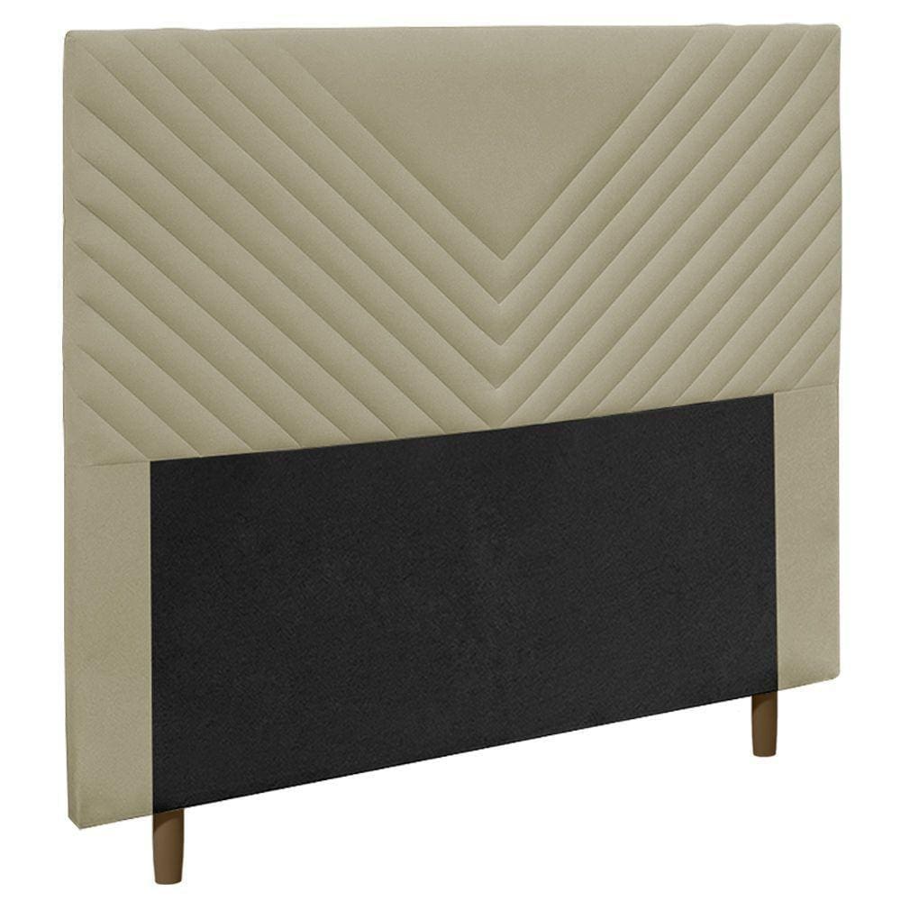 Cabeceira Cama Box Casal King Size Viena 195Cm Bege