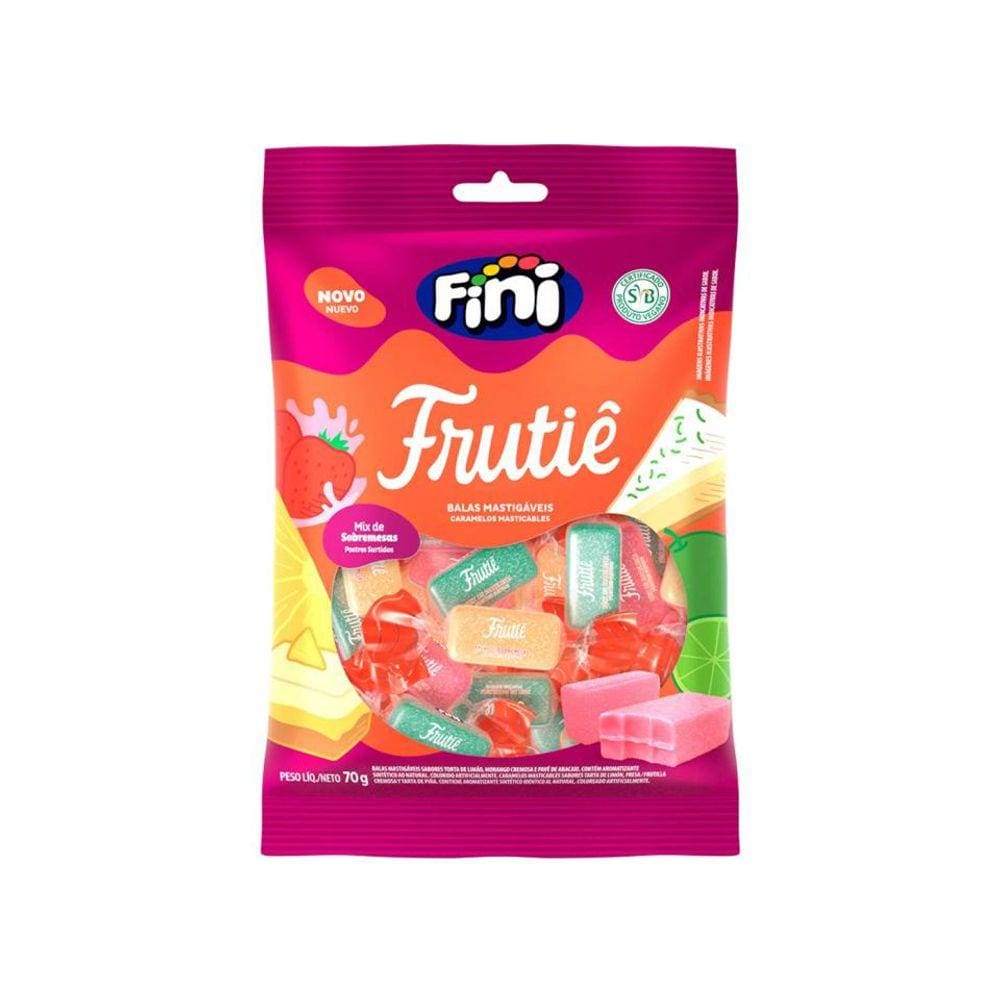Bala Vegana Fini Frutiê Sobremesas 200g