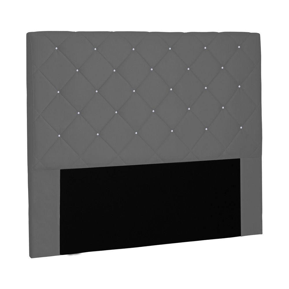 Cabeceira Tania Cama Box Queen 160Cm Suede Cinza