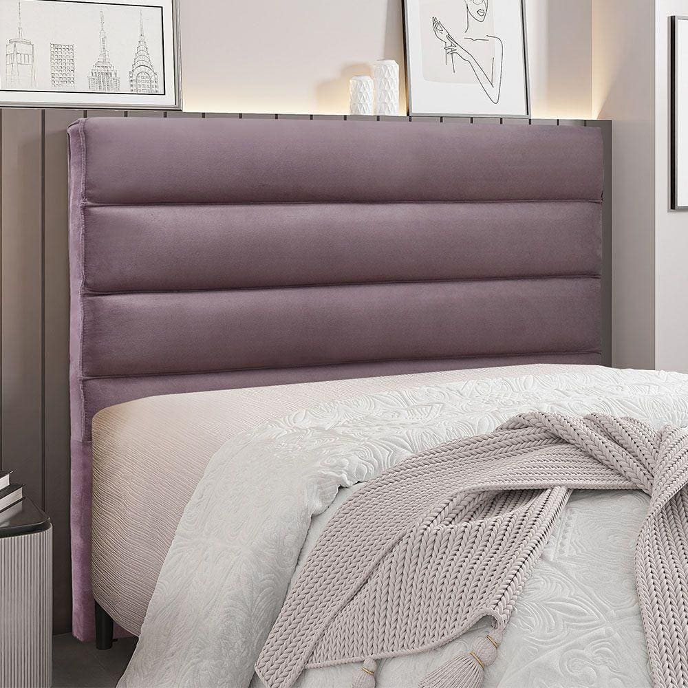 Cabeceira Para Cama Box King La Italiana 195Cm Veludo Rosê