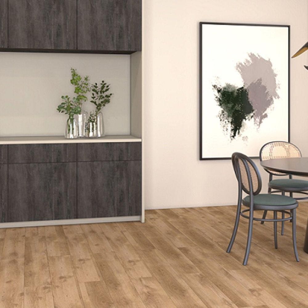 Piso Laminado 135,7x21,7cm Prime Click Eucafloor - caixa com 2,36m2 - Cacau