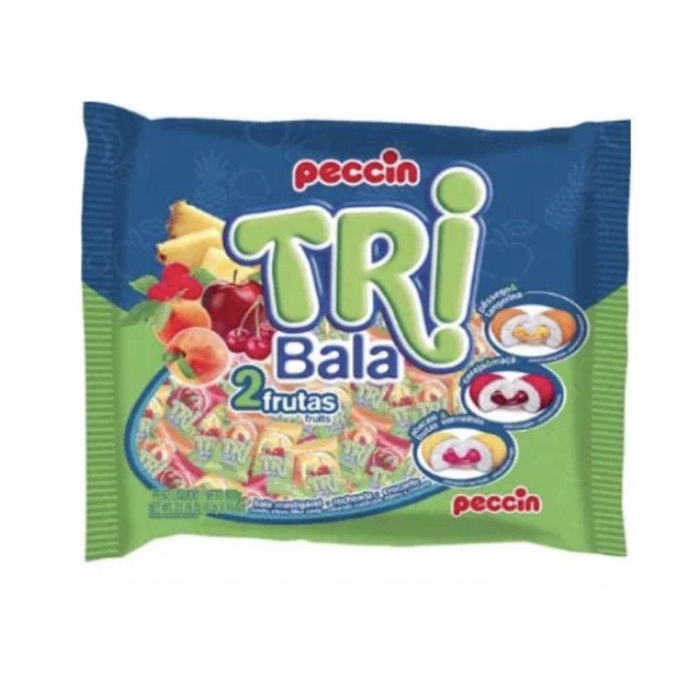 Bala Recheada Tribala 2 Frutas Pacote 500g
