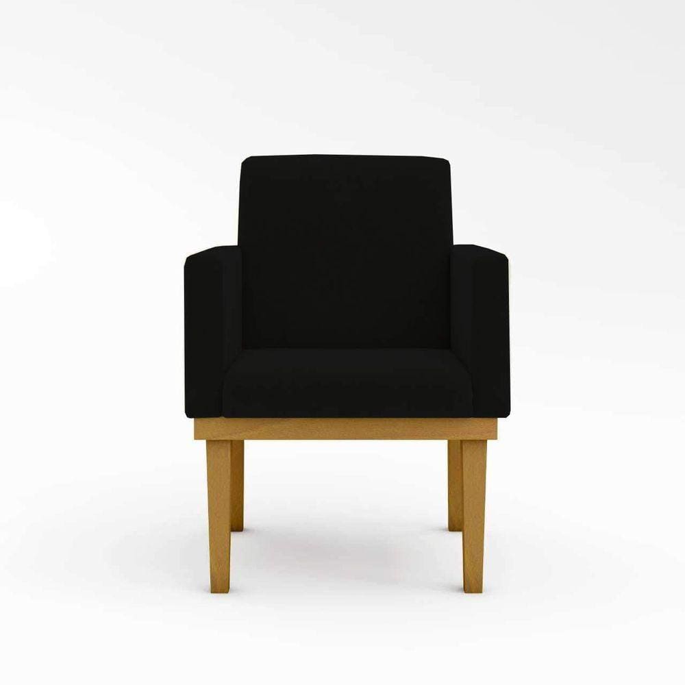 Poltrona Base Reforçara Estudos Home Office Preta