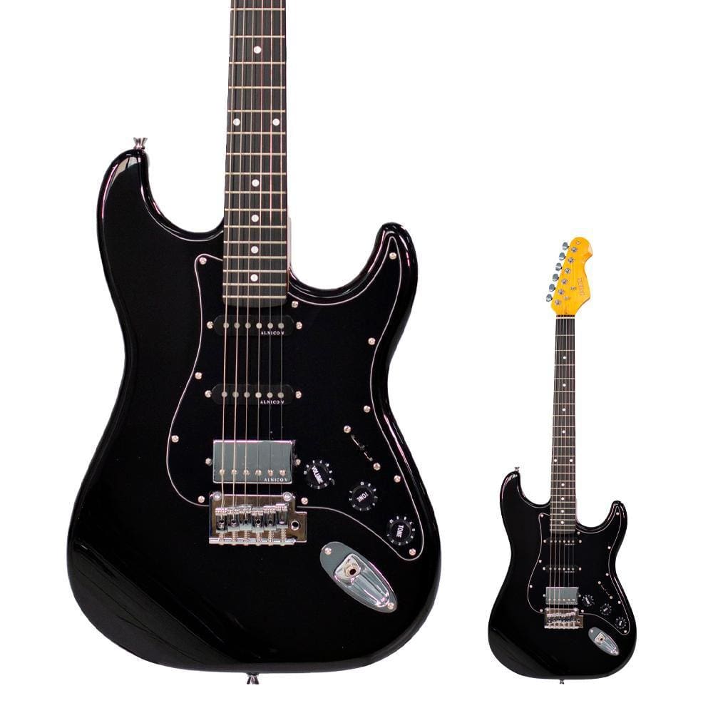 Guitarra Strato HSS PHX ST-H ALV BK Black Captadores Alnico 5