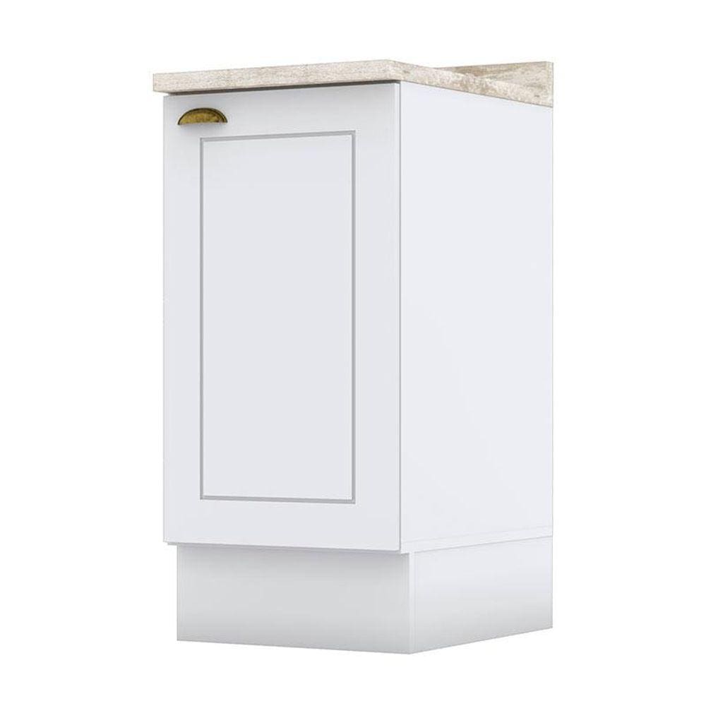 Balcão 1 Porta 40 cm Nova York Branco com Tampo Calcare - Henn