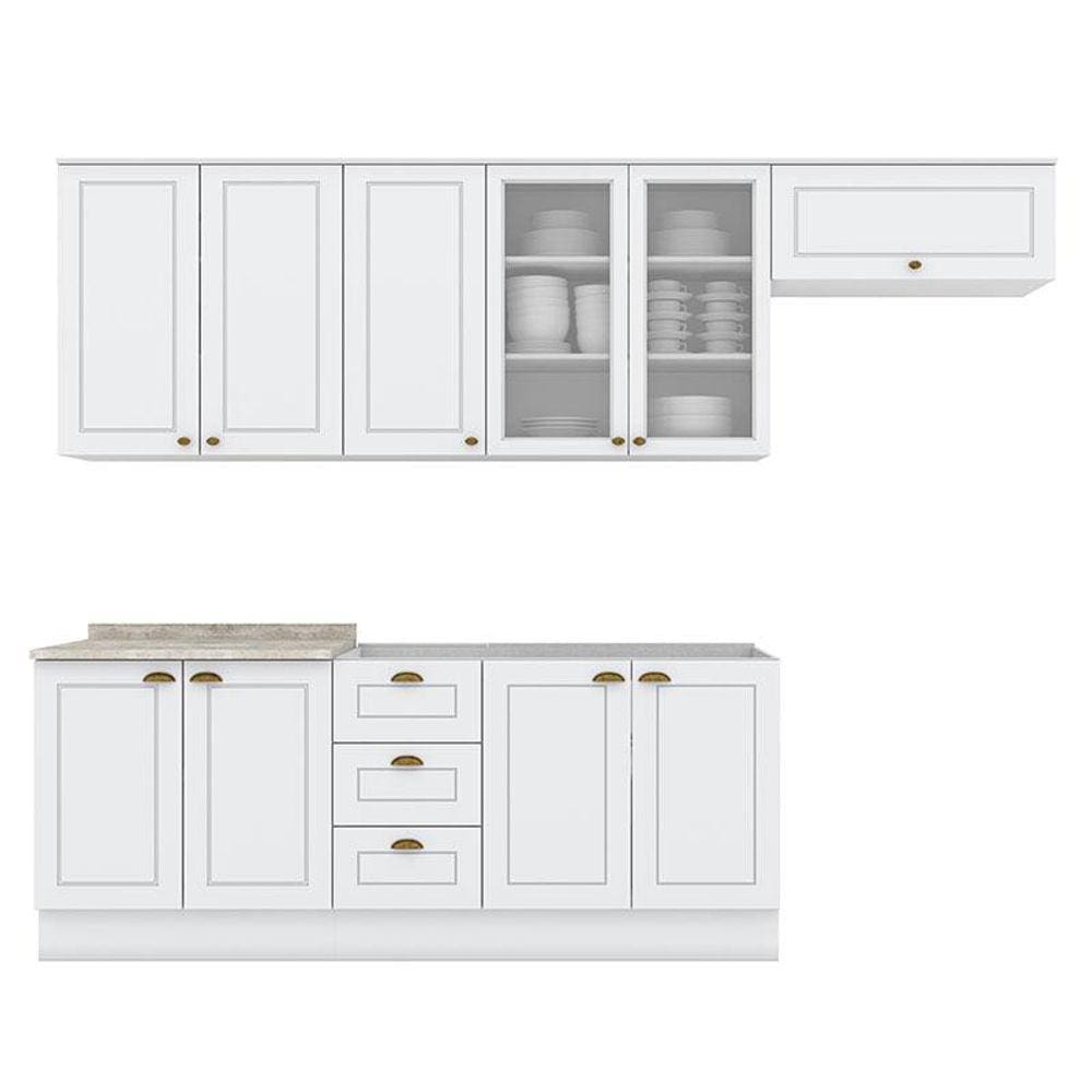 Cozinha Modulada Americana 6 Peças Branco HP - Henn