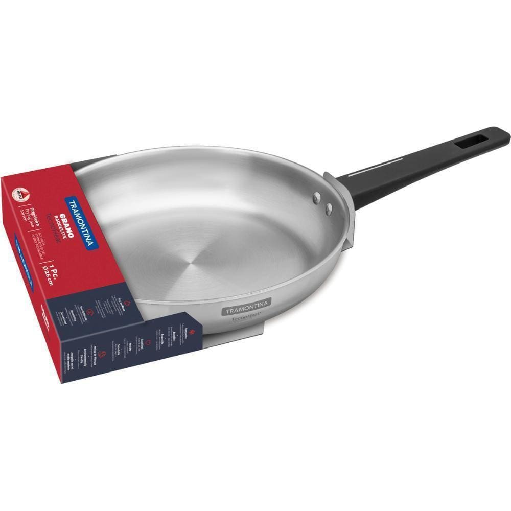 Frigideira Corpo Triplo Tramontina 26Cm Inox Grano Baquelite