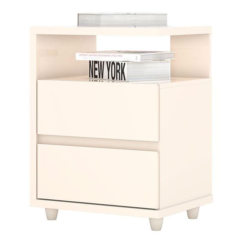 Mesa de Cabeceira Lacy Off White - Henn