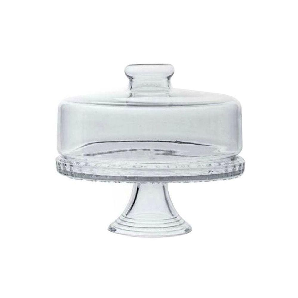 Boleira Com Tampa E Pedestal, Prato Para Bolo De Vidro