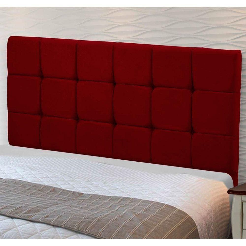 Cabeceira Julia 1,60 M Queen Com Design Moderno Vinho