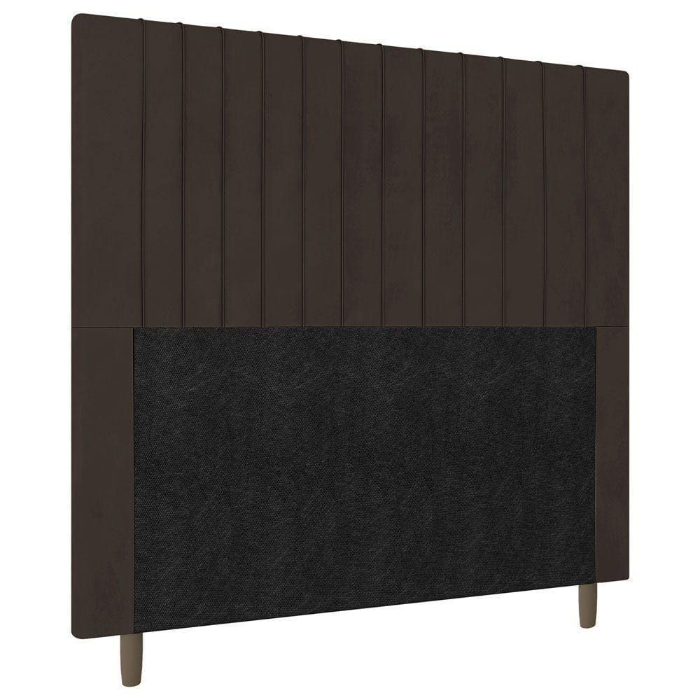 Cabeceira Cama Box Casal Nala 140cm Linho Marrom