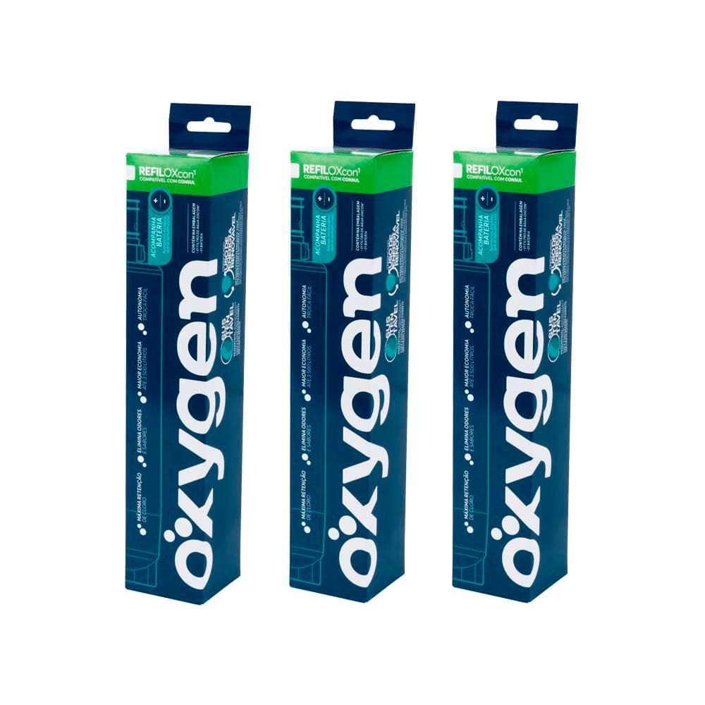 Kit com 3 Refil Filtro Oxygen para Purificador de Água Consul – Compatível