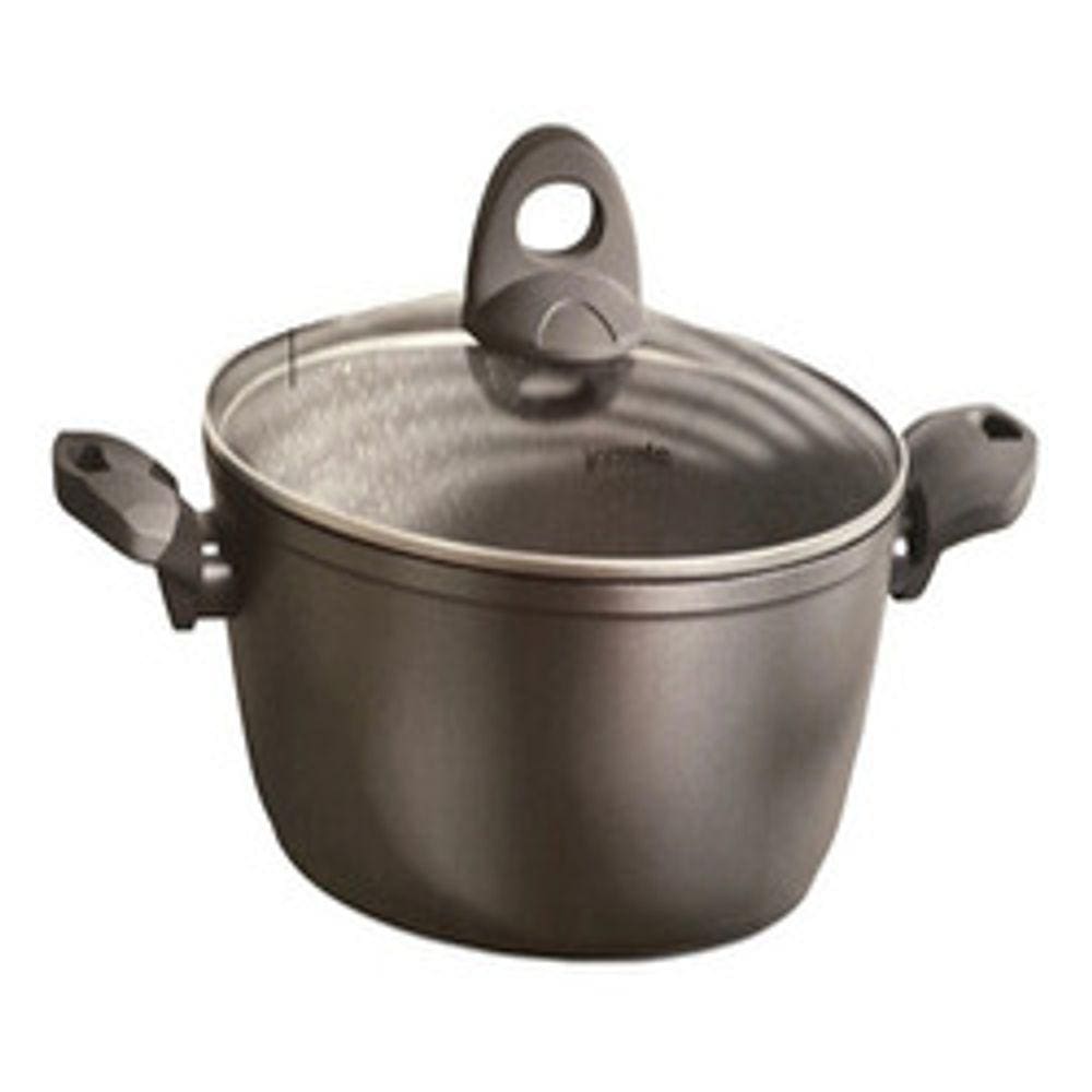 Panela Ceramica Caçarola 30cm Tampa Vidro Cabo Soft
