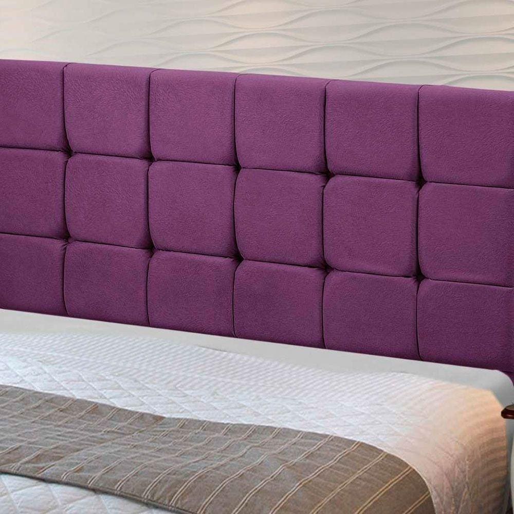 Cabeceira Julia 1,60 M Queen Com Design Moderno Lilás