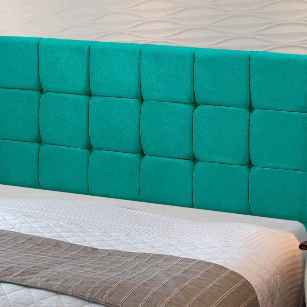 Cabeceira Julia 1,40 M Casal Com Design Moderno Ciano