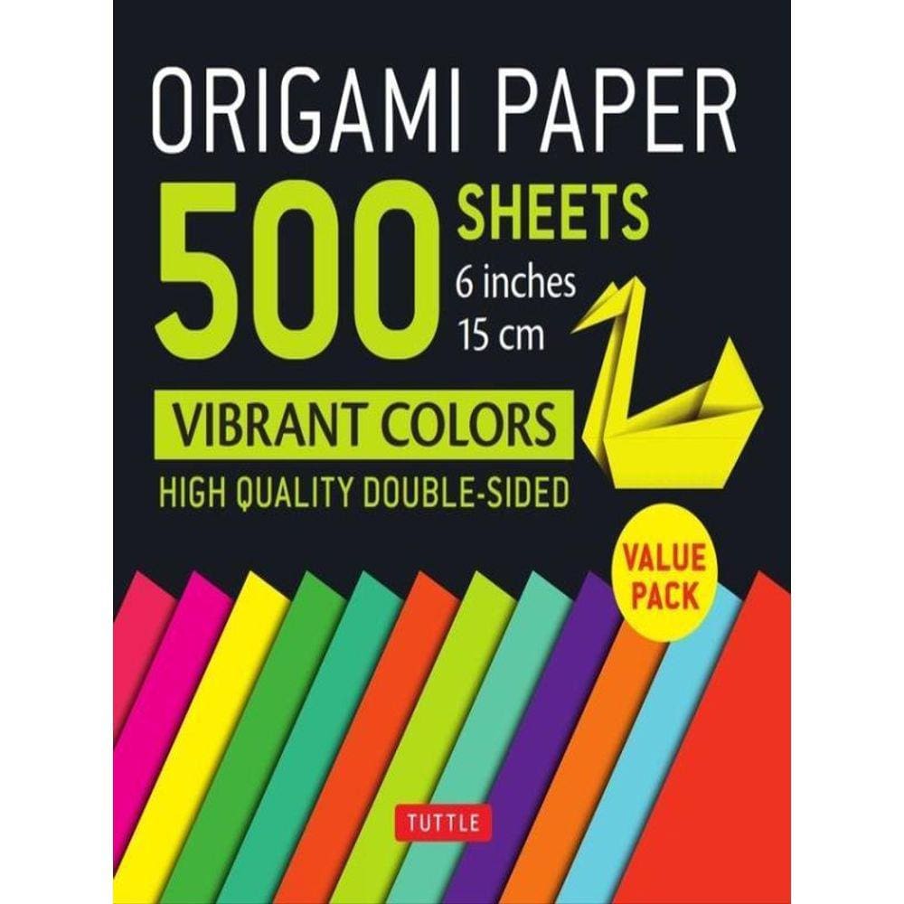 Origami Paper 500 Sheets Vibrant Colors 6 Inches - 15 Cm