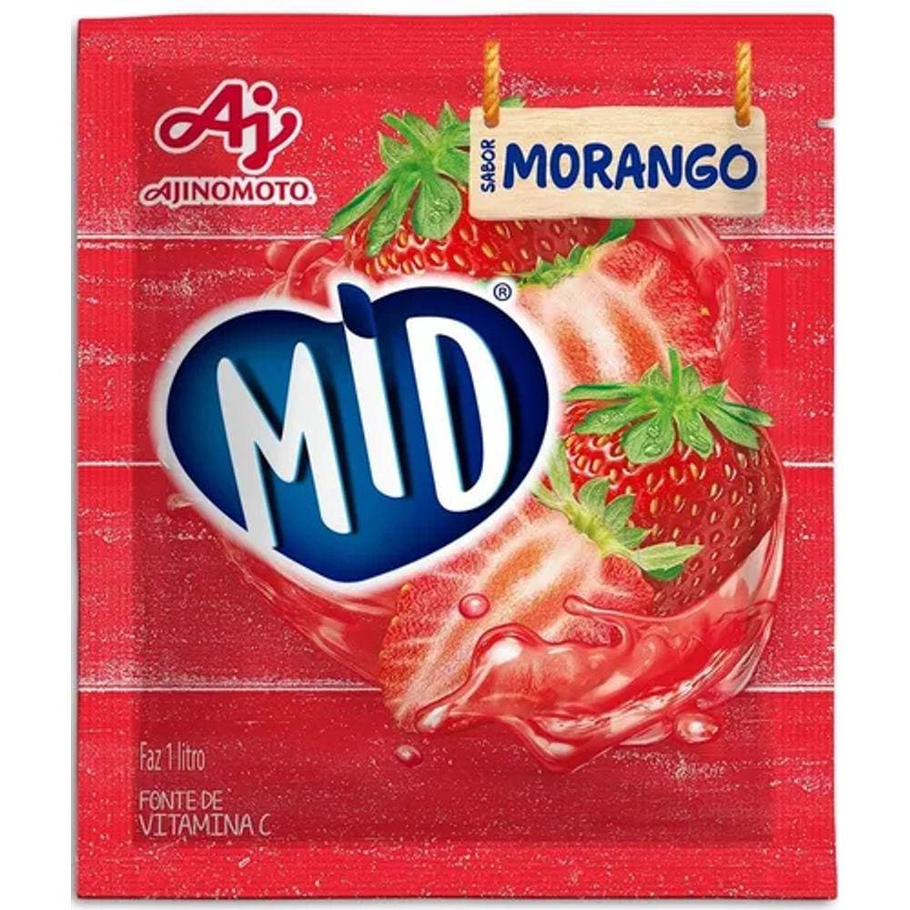 MID Suco em Pó Sabor Morango 20 gramas